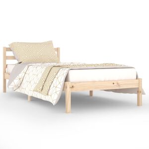vidaXL Bed Frame without Mattress Solid Wood Pine 90x200cm