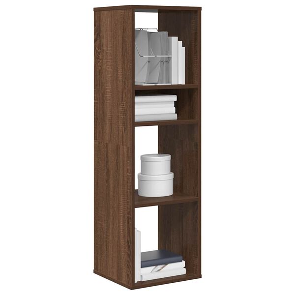 vidaXL Book Cabinet Brown Oak 34x31x112 cm Engineered Wood