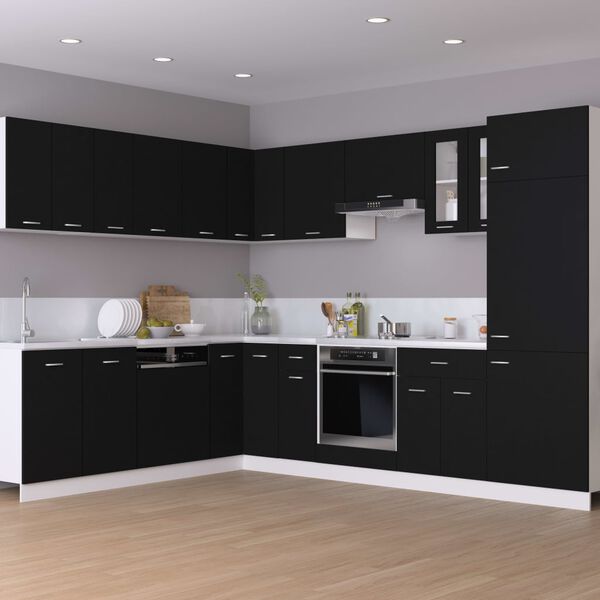 vidaXL Hanging Cabinet Lyon Black 29.5x31x60 cm Engineered Wood