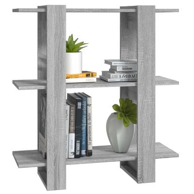 vidaXL Book Cabinet/Room Divider Grey Sonoma 80x30x87 cm