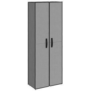 vidaXL Shoe Rack | Grey | Non-woven fabric (100% polyester), steel | Medium