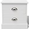 vidaXL French Bedside Cabinet White