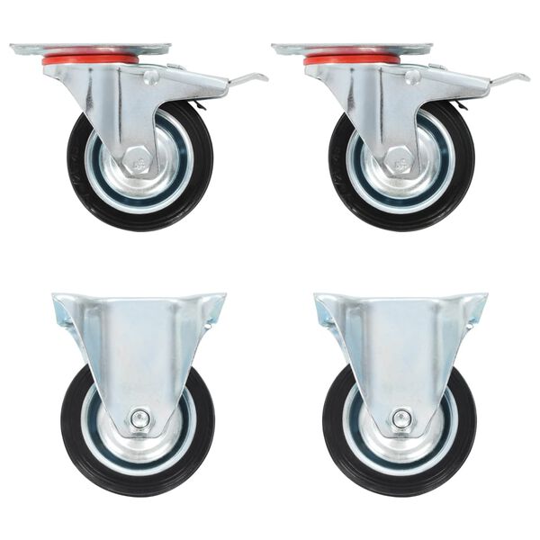 vidaXL Casters 4 pcs 75 mm