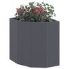 vidaXL Corner Planter Anthracite 30 x 30 x 35 cm Steel