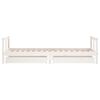vidaXL Kids Bed Frame with Drawers White 80x200 cm Solid Wood Pine