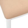 vidaXL Dining Chair 2 pcs White and Brown Solid Rubber Wood