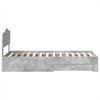 vidaXL Bed Frame with Drawer Concrete Grey 90 x 200 cm Engineered Wood