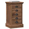 vidaXL Chest of Drawers Brown 35 x 30 x 60 cm Solid Teak Wood