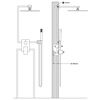 vidaXL Shower System Stainless Steel 201 Silver