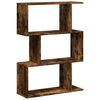 vidaXL Room Divider Bookcase 3-Tier Smoked Oak 70x24x97 cm Engineered Wood