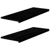 vidaXL Window Sills 2 pcs Brown Black 110x40x2 cm Solid Wood Oak