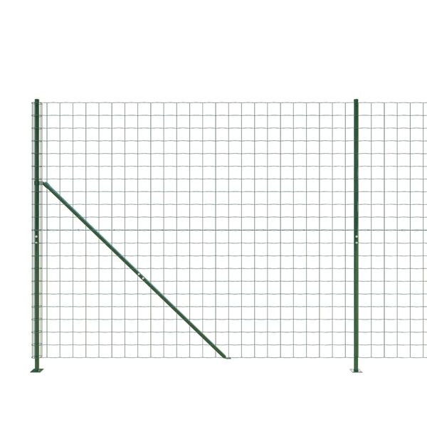 vidaXL Wire Mesh Fence with Flange Green 1.8x10 m
