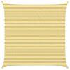 vidaXL Sunshade Sail Yellow and White 6 x 6 m HDPE