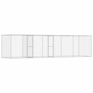 vidaXL Dog Cage Silver 600 x 200 x 200 cm Galvanised Steel