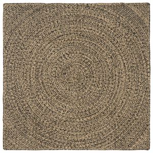 vidaXL Area Rug Natural and Black 160 x 160 cm Jute