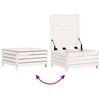 vidaXL Garden Footstool White 62x63.5x32 cm Solid Wood Pine