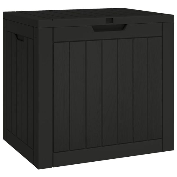 vidaXL Garden Storage Box Black 55.5x43x53 cm Polypropylene