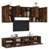 vidaXL 5 Piece TV Wall Units Smoked Oak Engineered Wood