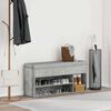 vidaXL Shoe Bench Concrete Grey 102x30.5x45 cm Engineered Wood