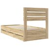 vidaXL Bed Frame with Drawer Sonoma Oak 90 x 200 cm Engineer Wood