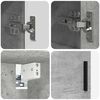 vidaXL Bathroom Furniture Set Wall-mounted 4 pcs Concrete Grey