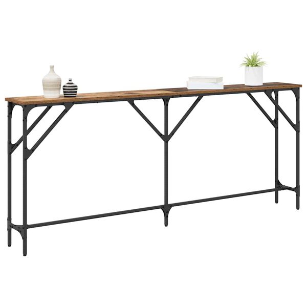 vidaXL Console Table Old Wood 180 x 23 x 75 cm