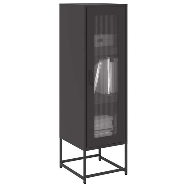 vidaXL Highboard Black 36x39x123 cm Cold-rolled Steel