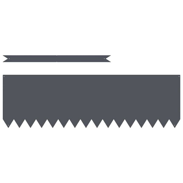 vidaXL Lawn Edging 10 pcs Anthracite 100 x 0.05 x 30 cm