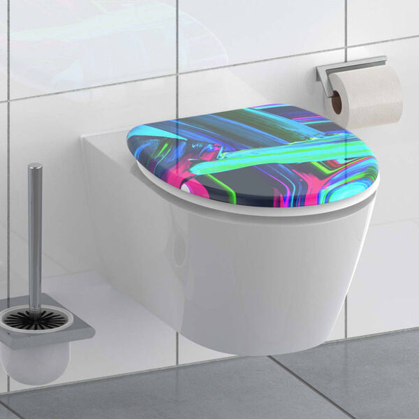 SCH&Uuml;TTE Toilet Seat with Soft-Close NEON PAINT