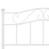 vidaXL Bed Frame without Mattress White Metal 140x200 cm