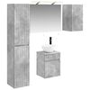 vidaXL Bathroom Cabinet Set 5 pcs Concrete Grey Engineered Wood