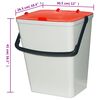 vidaXL Waste Bins with Lids 4 pcs Polypropylene 60 L