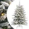 vidaXL Artificial Hinged Christmas Tree White 150 cm PE and PVC