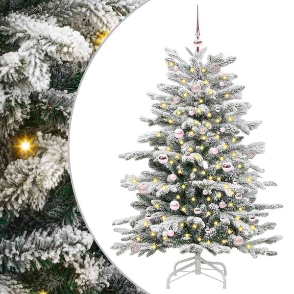 vidaXL Artificial Hinged Christmas Tree White 150 cm PE and PVC