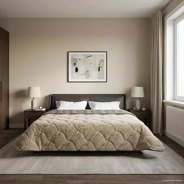 vidaXL Full Year Duvet Quilted Light grey 200 x 240 cm