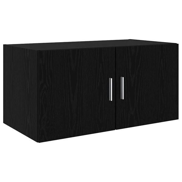 vidaXL Wall Cabinet Black oak 80 x 42.5 x 40 cm Engineered wood