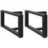 vidaXL Coffee Table Legs T-Shaped&nbsp;2 pcs Black 70x25x(30-31) cm Steel