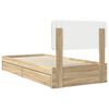 vidaXL Storage Bed with Drawer Sonoma Oak 90 x 190 cm Engineered Wood