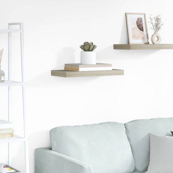 vidaXL Floating Wall Shelf Oak 50x23x3.8 cm MDF