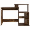 vidaXL Desk with Shelf Smoked Oak 120.5 x 44 x 88.5 cm Engineered Wood