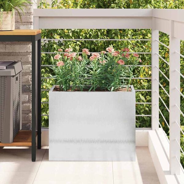 vidaXL Garden Planter Stainless Steel 50 x 32 x 40 cm Stainless Steel