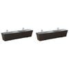 vidaXL Railing 2 pcs 80 x 17 x 17 cm Metal