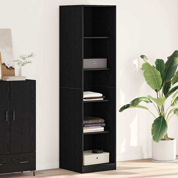 vidaXL Wardrobe Black oak 50 x 50 x 200 cm Engineered wood
