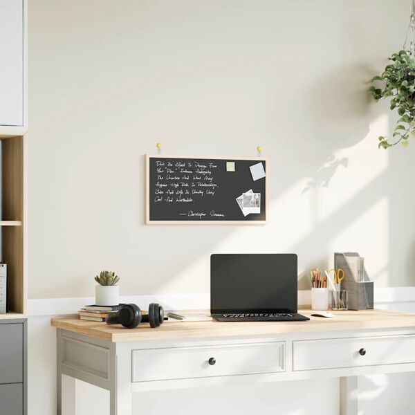 vidaXL Chalkboard with Solid Pine Wood Frame Black 60x30 cm