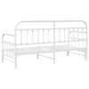 vidaXL Daybed Frame with Headboard White 75 x 190 cm Steel