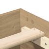 vidaXL Bed Frame No Mattress Artisan Oak 90x190 cm Single Engineered Wood