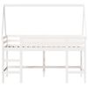 vidaXL Loft Bed with Ladder and Roof without Mattress White 90x200 cm