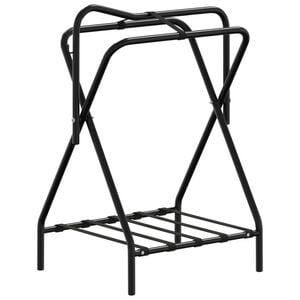 vidaXL Saddle Rack Foldable Freestanding Black Iron