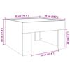 vidaXL Coffee Table with Infinity LED Black 50x50x30 cm