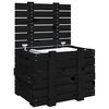 vidaXL Storage Box Black 58x40.5x42 cm Solid Wood Pine